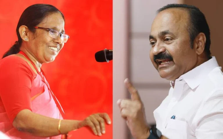 വി.ഡി. സതീശനും കെ.കെ.ശൈലജയും തമ്മിൽ നിയമസഭയില്‍ പോര്